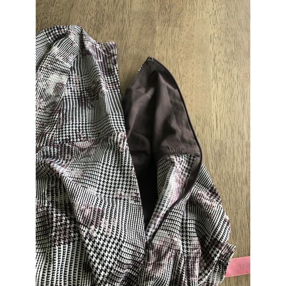 Rachel by Rachel Roy Giles Gray Floral Houndstooth Sleeveless Midi Dress - 14 - Picture 6 of 7